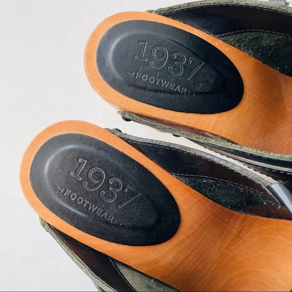 SOLD Madewell 1937 Wood Clogs Leather Kiltie US 8 - Picture 7 of 8